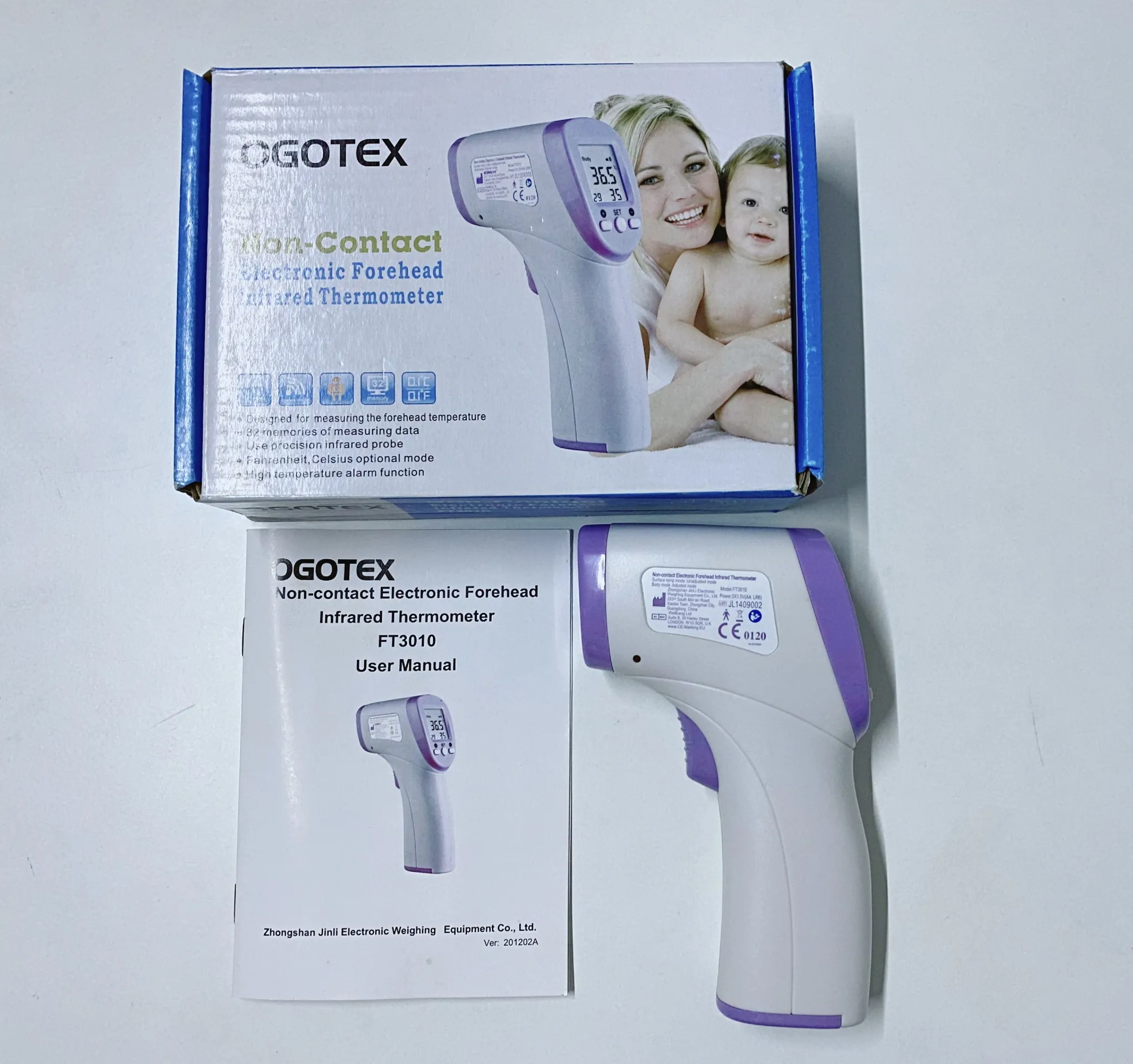 Thermometer เครื่องวัดอุณหภูมิหน้าผาก ตัววัดอุณหภูมิ ที่วัดอุณหภูมิ เครื่องวัดอุณหภูมิร่างกายดิจิตอล ที่วัดไข้ เครื่องวัดอุณหภูมิอินฟราเรด เครื่องวัดไข้ เกรดทางการแพทย์ หัววัดความแม่นยำ ตรวจจับอัตโนมัติ