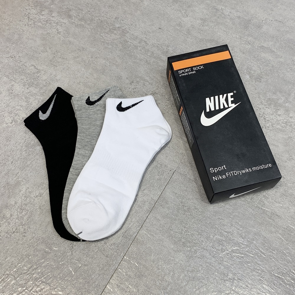 ถูกที่สุด!! ถุงเท้า Nike 5 คู่ ถุงเท้ากีฬา ถุงเท้าวิ่ง ถุงเท้าฟิตเนส ถุงเท้าโยคะ NIKE Socks Performance Cotton