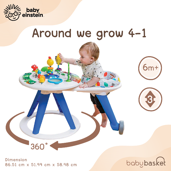 Baby Einstein™ รุ่น Around We Grow  4-in-1™ ชุดโต๊ะกิจกรรมและเก้าอี้หัดเดิน