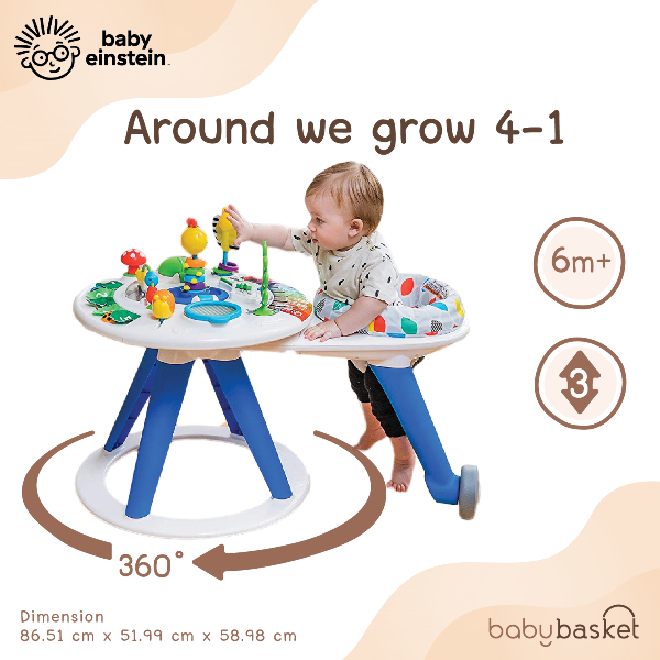Baby Einstein™ รุ่น Around We Grow 4-in-1™ ชุดโต๊ะกิจกรรมและเก้าอี้หัดเดิน