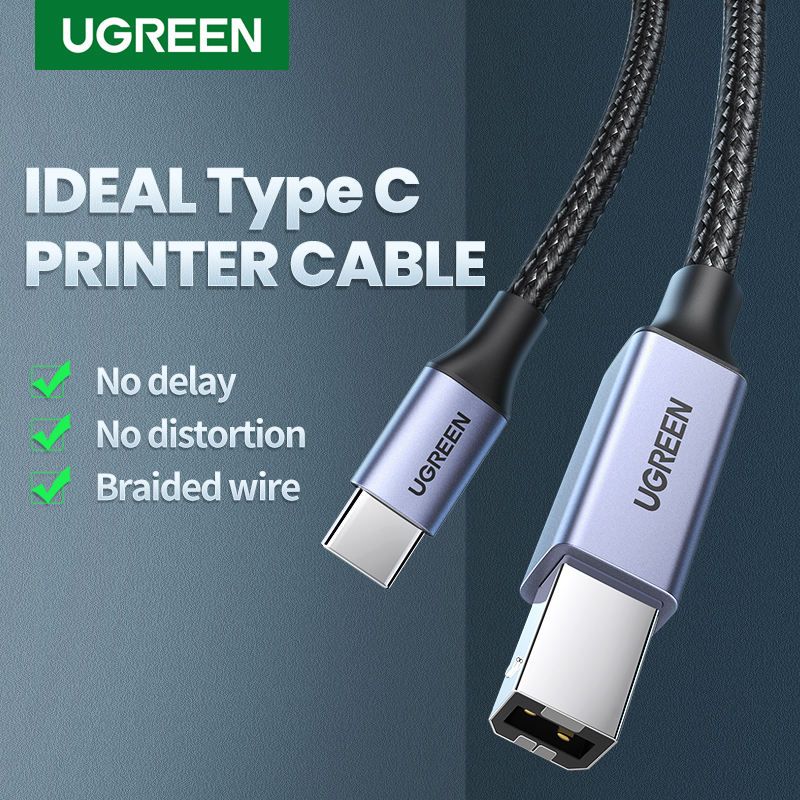 Ugreen USB Printer Cable USB Type B Male to A Male USB 3.0 2.0 Cable for Canon Epson HP ZJiang Label Printer DAC USB Printer