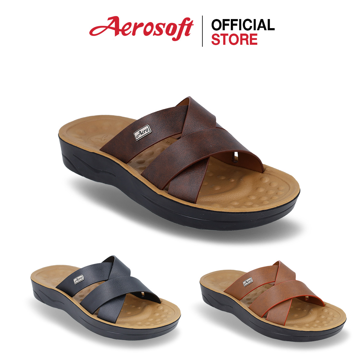 Aerosoft รองเท้าแตะสวมรุ่น SM3035 รองเท้าสุขภาพ เบานุ่มสบาย ลดปวดเท้า ราคา 675 บาท*ส่งฟรี
