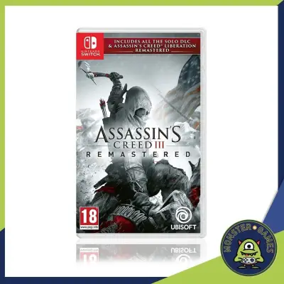 Assassin's Creed 3 Remastered Nintendo Switch game (เกมส์ Nintendo Switch)(ตลับเกมส์Switch)(แผ่นเกมส์Switch)(ตลับเกมส์สวิต)(Assassin Creed III Remastered Switch)