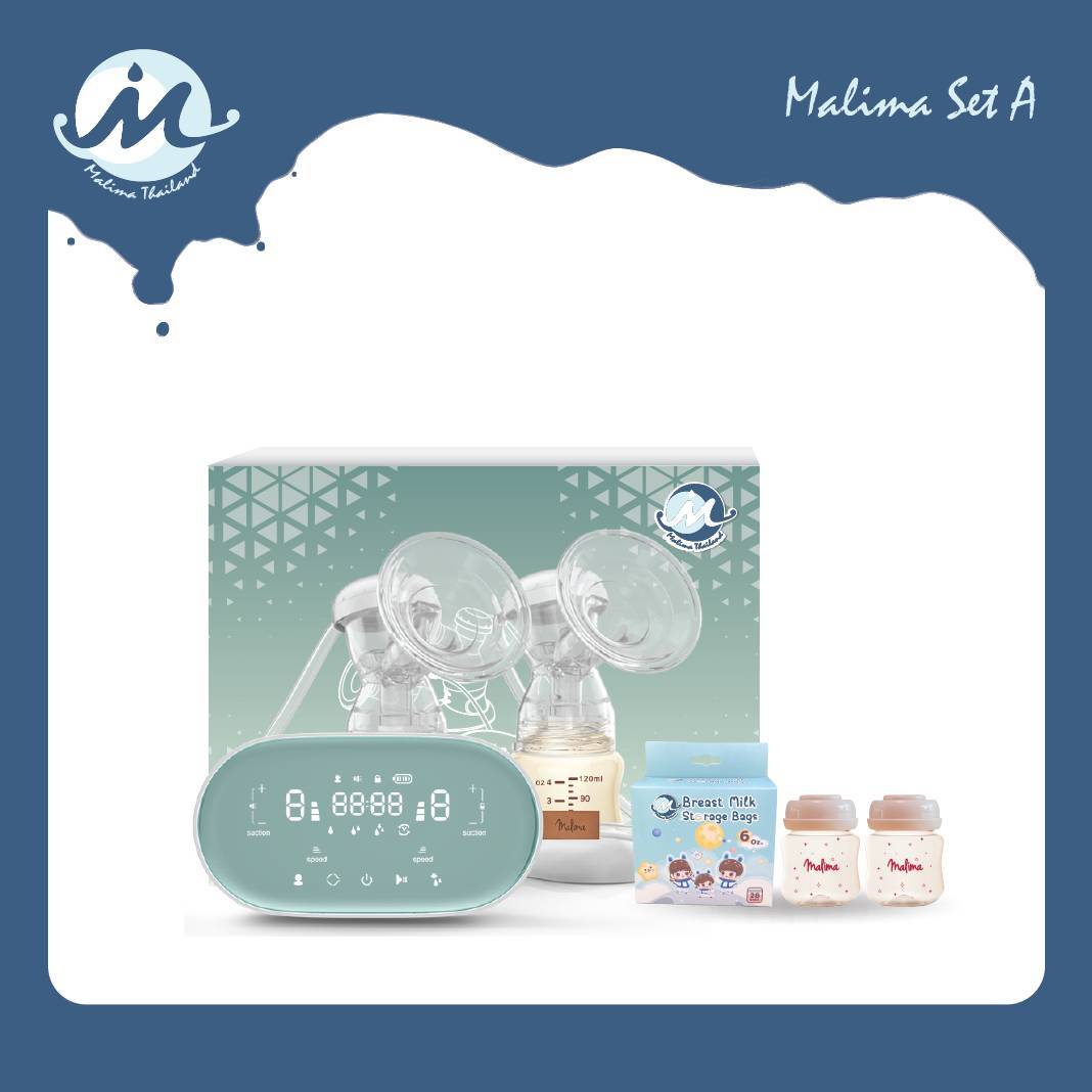 MALIMA (มาลิม่า) เครื่องปั๊มนมไฟฟ้ารุ่นมาลิม่า รุ่นใหม่แบตอึดกว่าเดิม ระบบการทำงาน 2 มอเตอร์ รับประกัน 1 ปีเต็ม! ราคา 8,990 บาท*ส่งฟรี