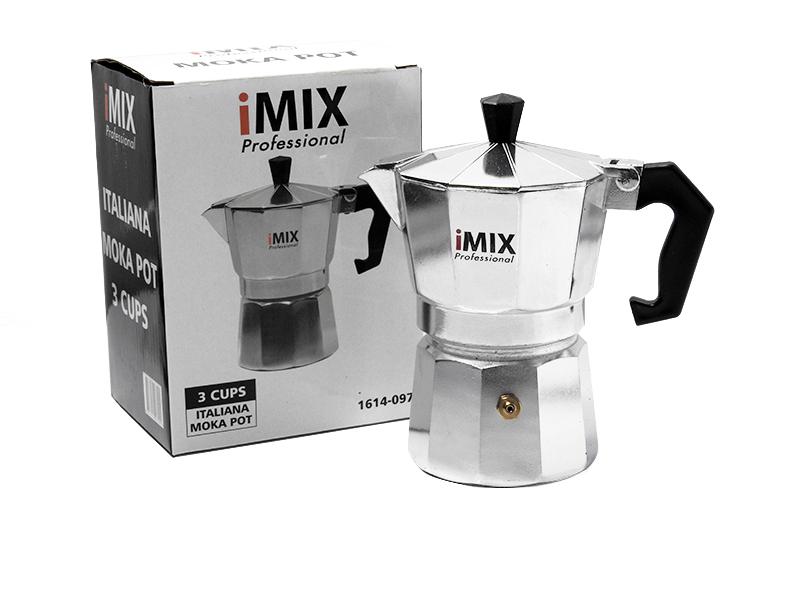 หม้อต้มกาแฟสดมอคค่าพอท (MOKA POT) อลูมิเนียม 3 ถ้วย iMIX 1614-097