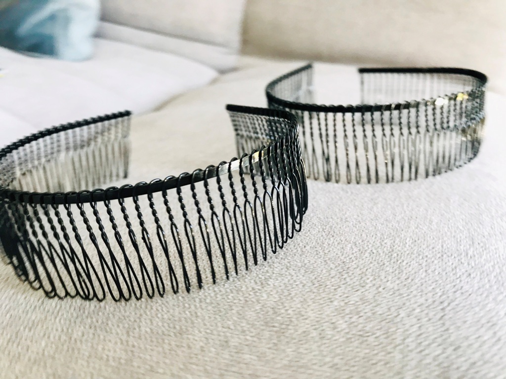 แพ็ค 2 ชิ้น (พร้อมส่ง) ที่คาดผม ที่คาดผมเหล็ก คาดผมลวดสีดำ Metal Teeth Comb Woman Hairband Hair Hoop Headband