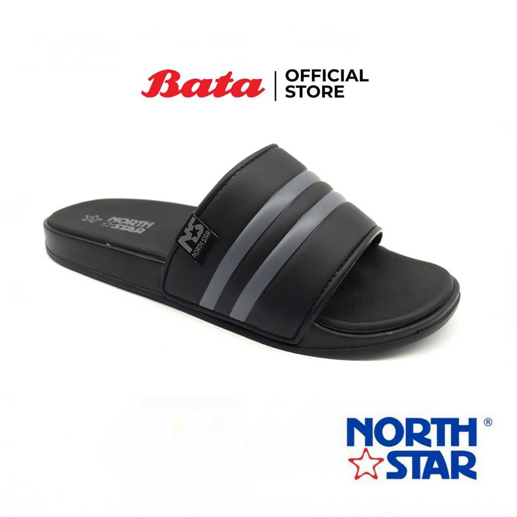 Bata บาจา North Star รองเท้าเล่นสงกรานต์ รองเท้าแตะแบบสวมลุยน้ำสงกรานต์ สวมใส่ง่าย สำหรับผู้ชาย รุ่น EDEN สำหรับผู้ชาย สีดำ รหัส 8616687 ราคา 300 บาท*ส่งฟรี