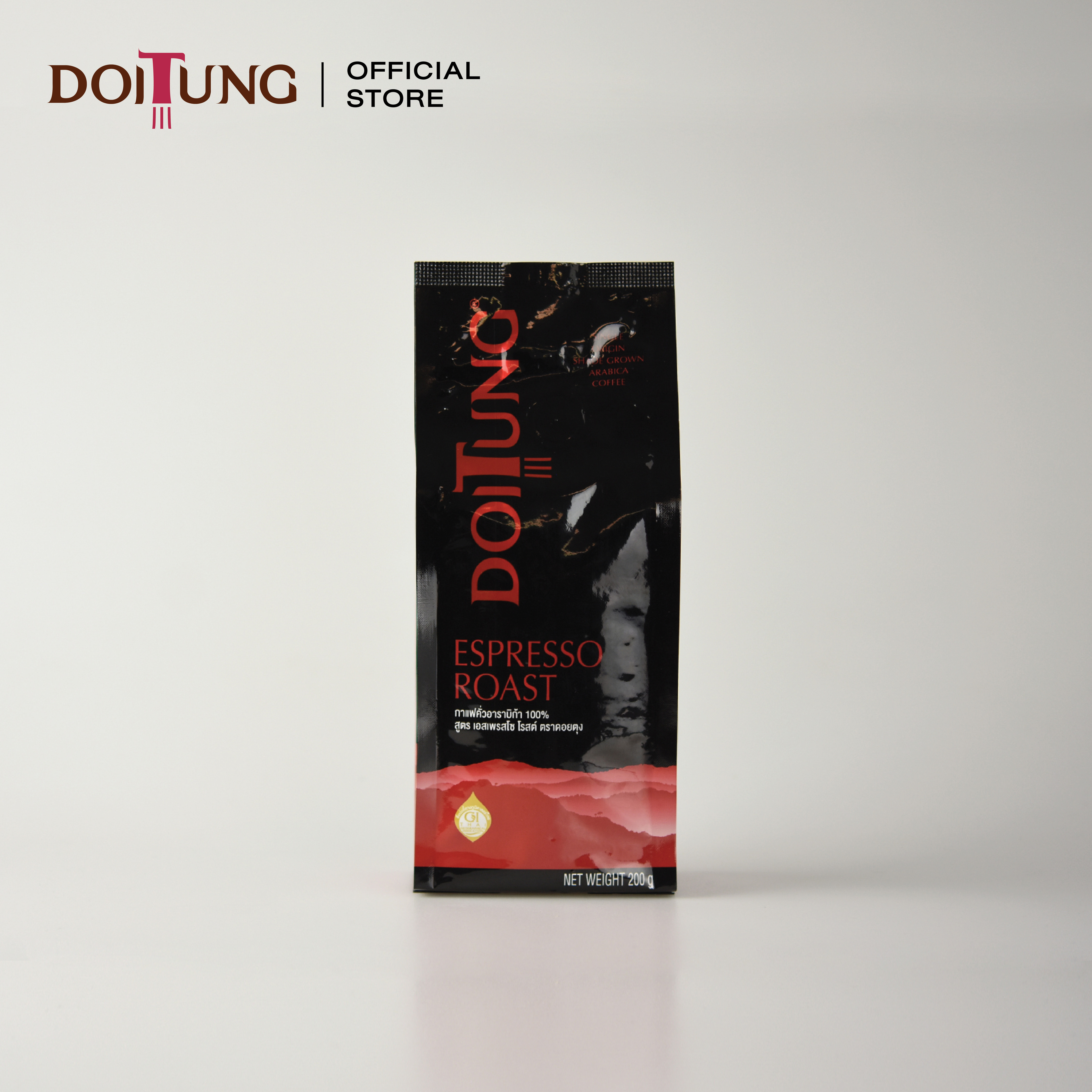 DoiTung Coffee - Espresso Roast (200 g.) กาแฟ คั่ว บด สูตร เอสเพรสโซ่ โรสต์ ดอยตุง