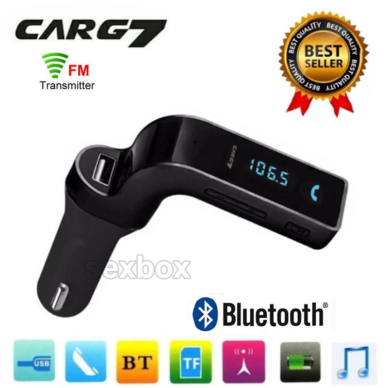 บูลทูธเครื่องเสียงรถยนต์ CAR G7 Bluetooth FM Car Kit เครื่องเล่น MP3 ผ่าน USB SD Card Bluetooth