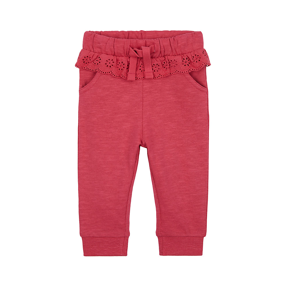 กางเกงจ๊อกเกอร์เด็กผู้หญิง Mothercare pink broderie joggers WC083