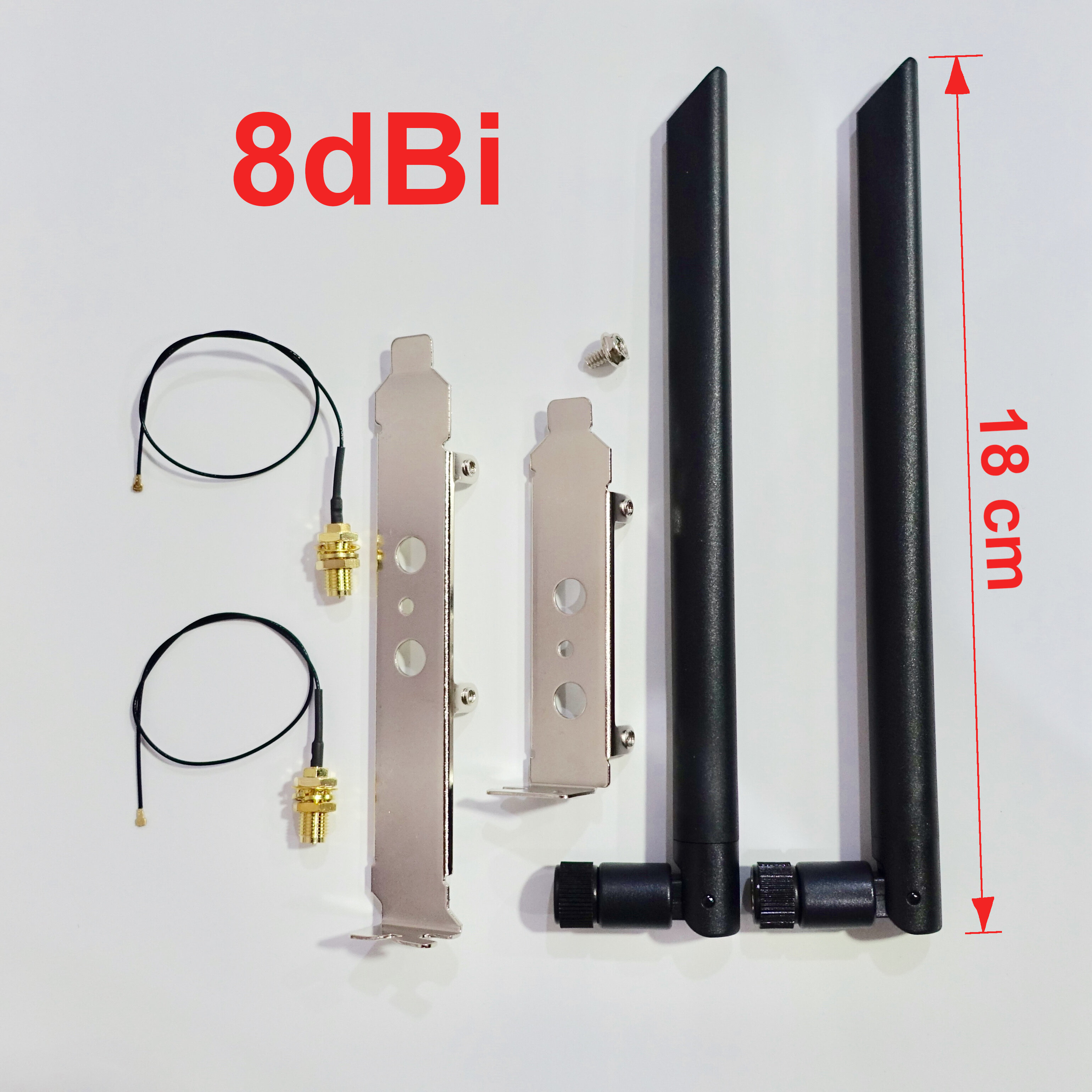 เสาไวไฟ 6 dBi 8 dBi Dual-Band WiFi Antenna รองรับ WiFI 6 พร้อมอุปกรณ์ (ใช้กับการ์ด WiFi AX200)
