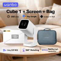 [สุดคุ้ม] Wanbo Cube 1 Projector โปรเจคเตอร์พกพาง่าย Android TV 11.0 Supports 1080P 7000+ App ดาวน์โหลดได้ Google Assistant