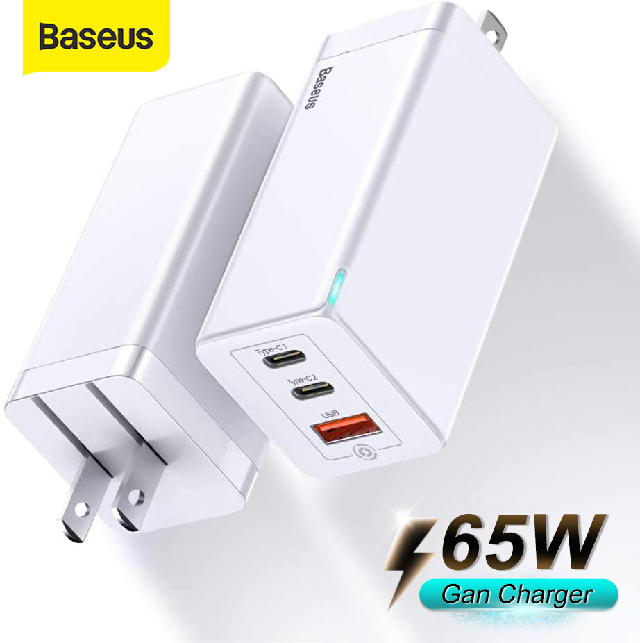 Baseus หัวชาร์จเร็ว 65W Gan 2Pro USB Type C Fast Quick Charge Adapter หัวชาร์จไอโฟน อุปกรณ์ชาร์จมือถือ Samsung iPhone
