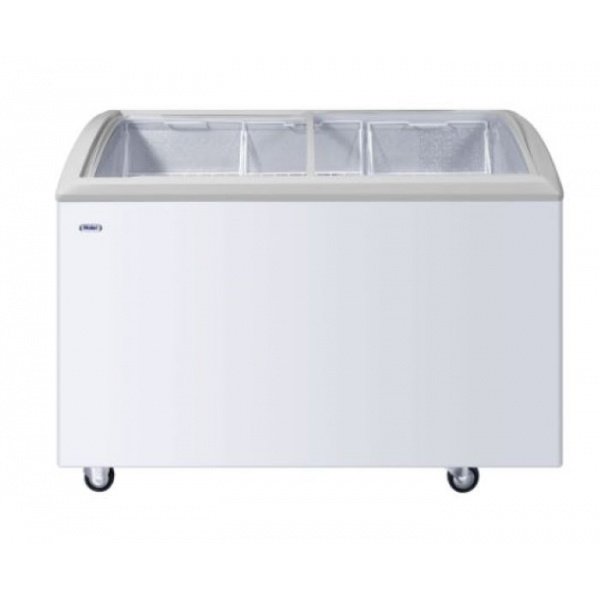ตู้แช่แข็ง ตู้แช่เครื่องดื่ม Global House Haier ฝากระจกโค้ง ขนาด 9.2 คิว รุ่น SD-332DP สีขาว รับประกันของเเท้