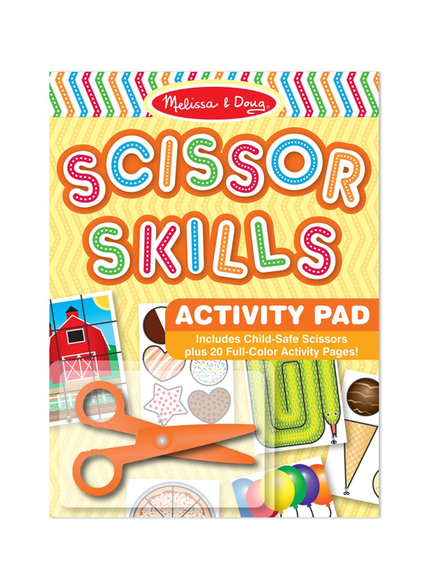 [20แผ่น+กรรไกรเซฟตี้] รุ่น 2304 ชุดกรรไกรฝึกตัดสำหรับเด็กMelissa & Doug Scissors Skills Activity Book รีวิวดีใน Amazon USA กรรไกรไม่คม ปลอดภัย ของเล่น มาลิซ่า 4 ขวบ