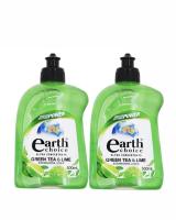 Earth Choice เอิร์ธชอยส์ น้ำยาล้างจานสูตรเข้มข้น กลิ่นชาเขียวและมะนาว 500 มล x 2 ขวด