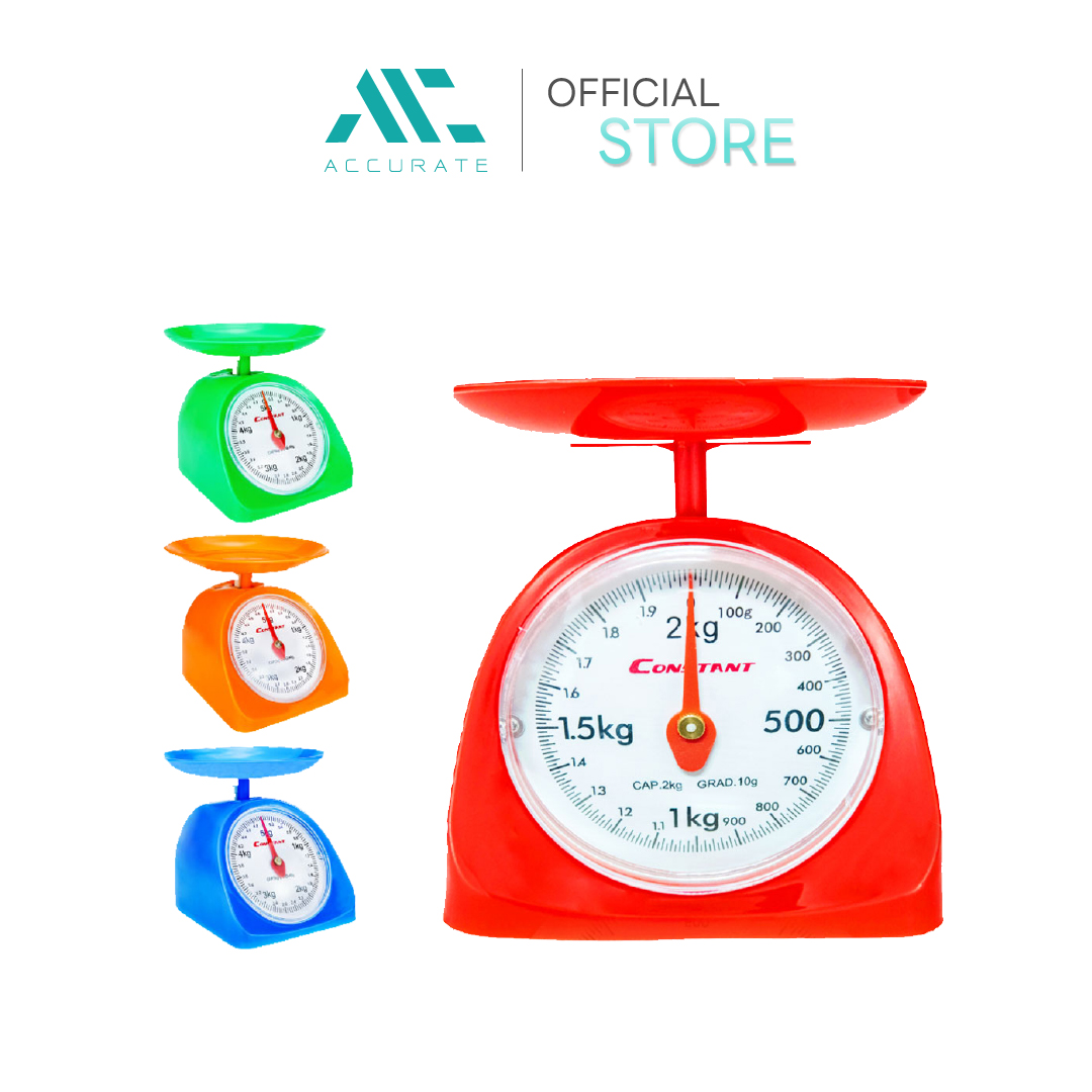 Accurate เครื่องชั่ง ขนาด1/2/3/5 Kg. ตาชั่งสปริง ชั่งอาหาร สำหรับในครัวเรือน ห้ามชั่งซื้อขาย / Accurate ราคา 74 บาท*ส่งฟรี