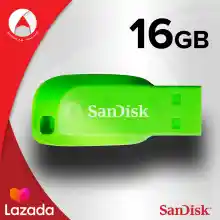 ภาพขนาดย่อของสินค้าSanDisk CRUZER BLADE USB 2.0 แฟลชไดร์ฟ 16GB (SDCZ50C_016G_B35GE) Green เมมโมรี่ แซนดิส แฟลซไดร์ฟ ประกัน Synnex รับประกัน 5 ปี