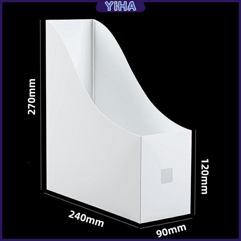 Yiha กล่องใส่นิตยสารกล่องใส่เอกสารที่ใส่แฟ้มเอกสารแบบพับประกอบ file rack