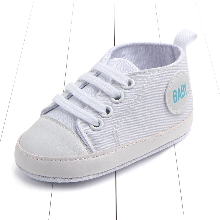 Babyonline(X076)E1รองเท้าผ้าใบสำหรับเด็กหัดเดินมีกันลื่น0-2ปีมี8สี