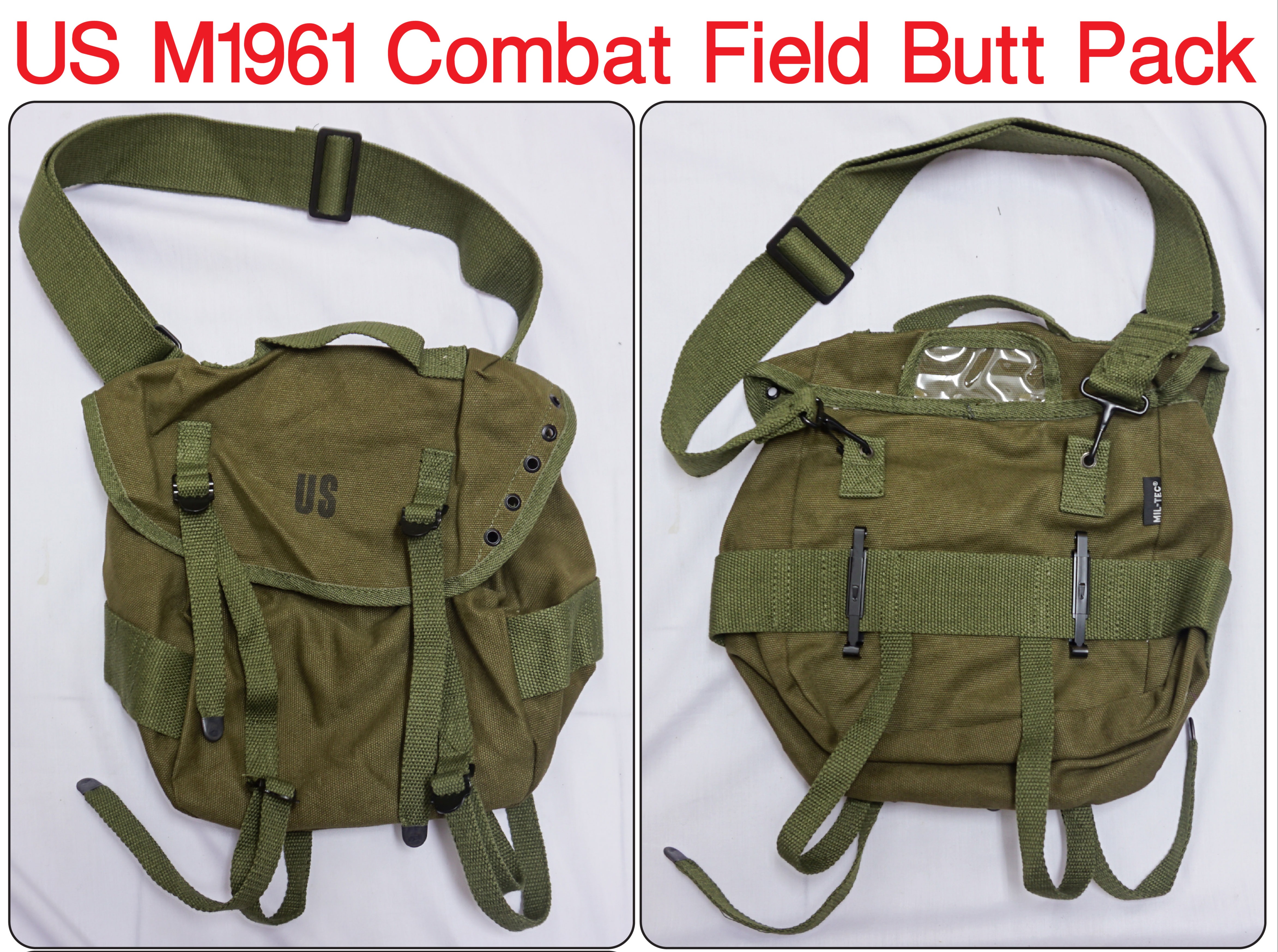 กระเป๋าทหาร อเมริกา สงครามเวียดนาม กระเพาะหมู กระเป๋าสะพาย US M1961 Combat Field Pack ร้าน BKK Militaria