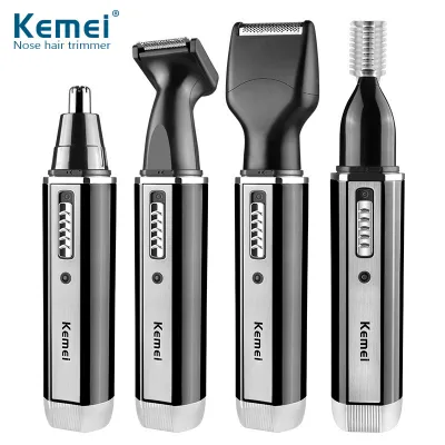 Kemei 4 in 1 Rechargeable Men Electric Nose Ear Hair Trimmer trimming eyebrows Shaver Rechargeable Beard Shaver Hair Cut Personal Care Tool For Men