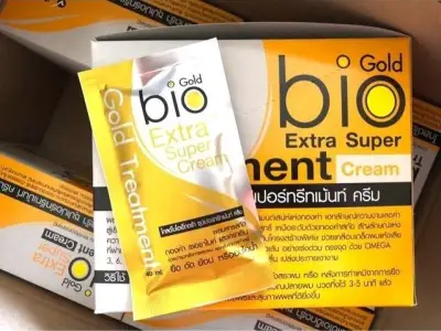 ทรีทเม้นไบโอ (สีทอง) 1 กล่อง 24 ซอง Bio Gold Extra Super Treatment Cream