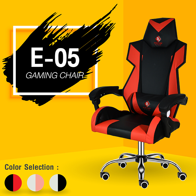 BG Furniture เก้าอี้เล่นเกมส์ เก้าอี้สำนักงาน ปรับนอนได้ Gaming Chair - รุ่น E-05