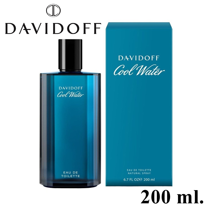 davidoff cool water men 200 ml. น้ำหอมแท้ พร้อมกล่องซีล ราคา 1,479 บาท*ส่งฟรี