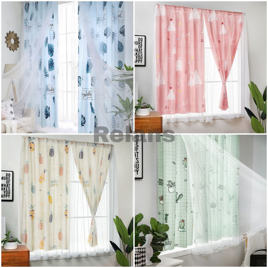 เลือกซื้อ ผ้าม่าน 2 layer window curtain, door curtain, blackout window curtain, translucent curtain, Velcro cloth curtain ราคาพิเศษ มีเก็บเงินปลายทาง