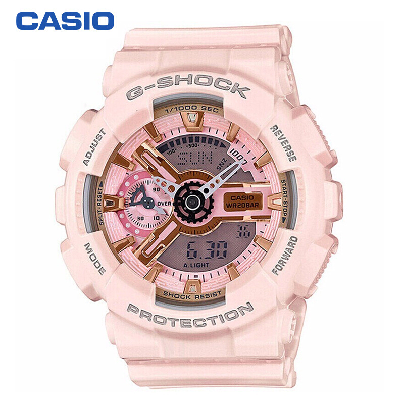 Casio G-Shock นาฬิกาข้อมือผู้หญิง สายเรซิ่น รุ่น GMA-S110MC-4A1 - สีชมพู