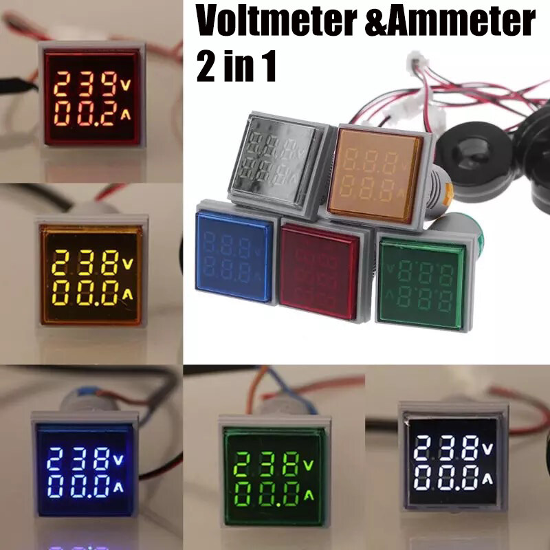 Voltmeter Ammeter AC 50-500 V 0-100A LED Digital วัดโวลท์ วัดแอมป์ VOLT AMP