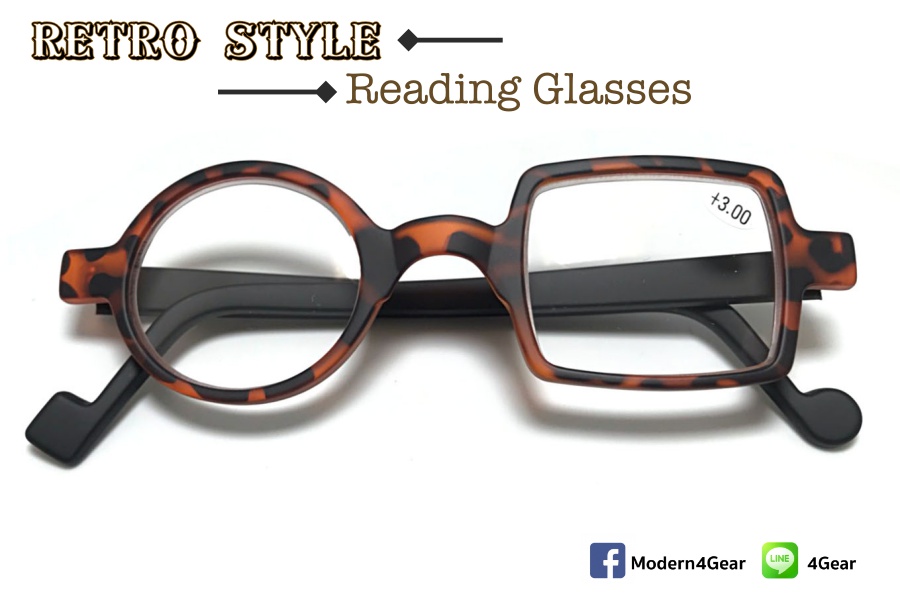 แว่นตาอ่านหนังสือ/แว่นสายตายาว Retro Style Two-Tone