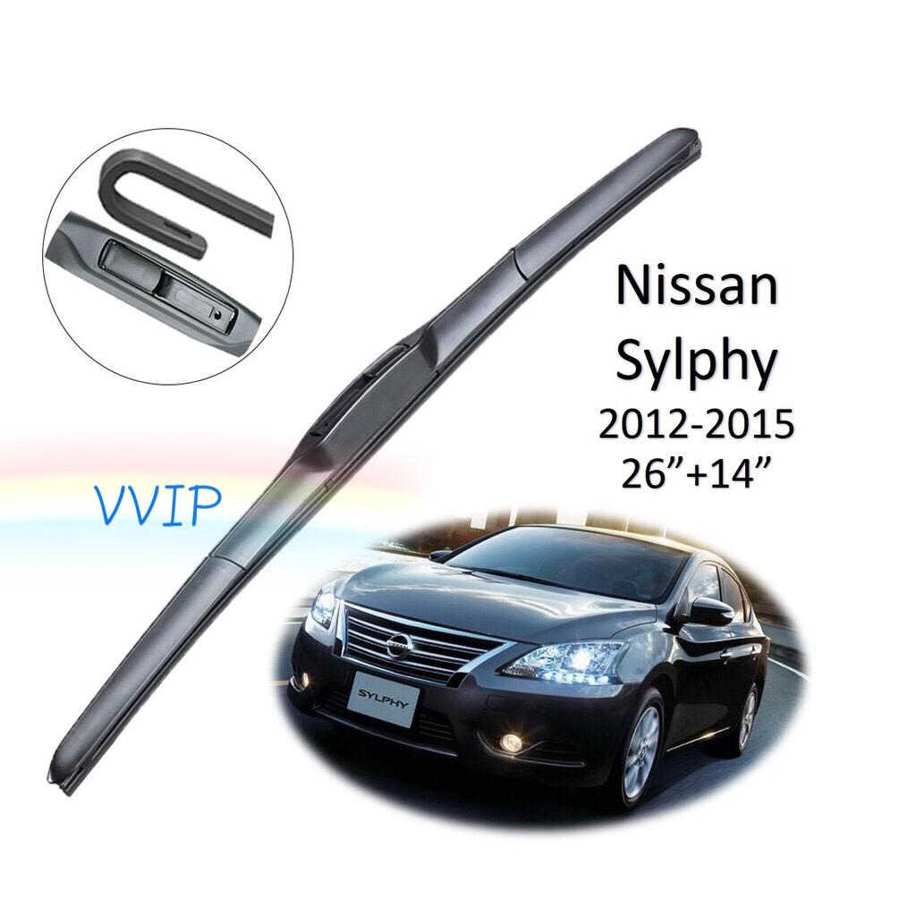 ใบปัดน้ำฝน ก้านปัดน้ำฝน Nissan Sylphy ปี 2012-2015 ขนาด 26 นิ้ว 14 นิ้ว