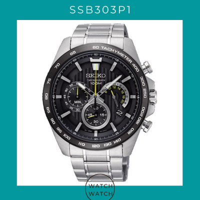 Seiko Chronograph Black Dial Men's Watch SSB303P1 SSB303P