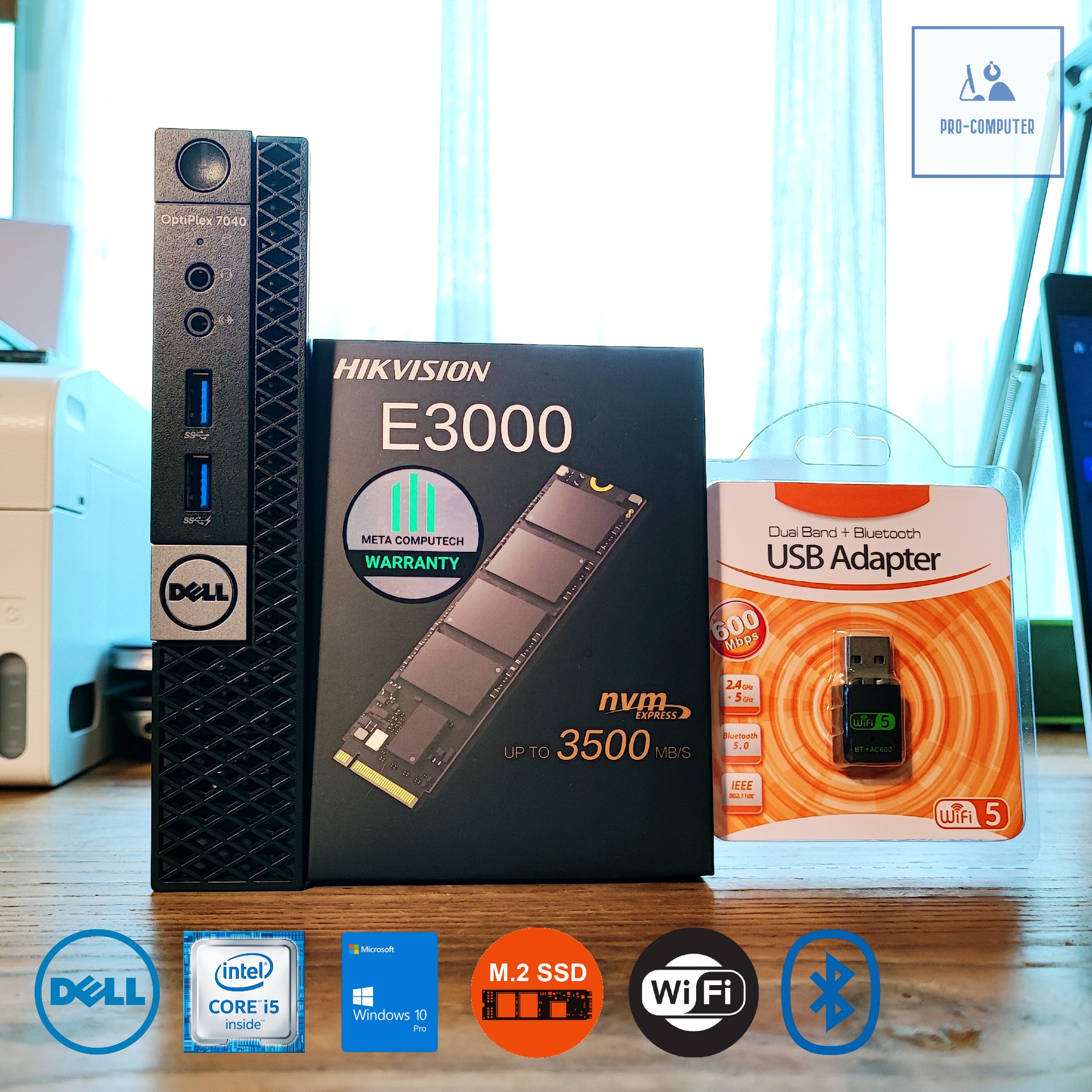 มินิคอมพิวเตอร์ Dell Optiplex 7040 - CPU Core i5-6500T MAX 3.1 GHz [Gen6] | SSD M2 NVMe | ต่อ WIFI + Bluetooth ได้มี HDMI เคสเล็ก [USED] ราคา 6,450 บาท*ส่งฟรี