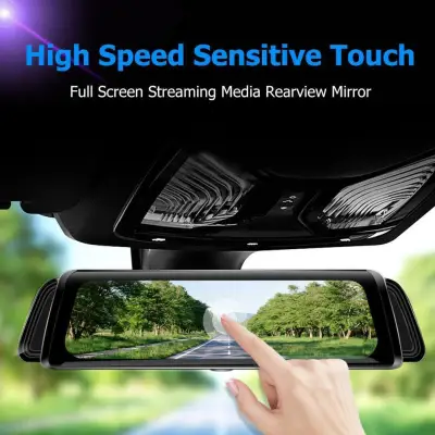 กล้องติดรถยนต์หน้าหลัง CAR DVR 2 CAMERA MIROR 9.66' FULL HD 1080P/1080P