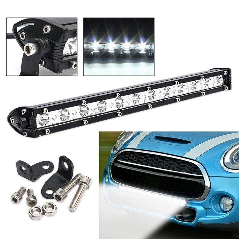 LED Light Bar ไฟรถยนต์ 36 W บาร์ยาว 13 นิ้ว ทรงตรง ไฟหน้ารถ ไฟท้าย สำหรับอะไหล่รถ อุปกรณ์รถยนต์ รถสิบล้อ รถบรรทุก รถ Jeep ATV เรือประมง เรือยอชท์ รถบรรทุก รถสิบล้อ สว่างมาก เเสงพุ่ง งานพรีเมี่ยม เเสงขาว 12V-24V จำนวน 1 ชิ้น