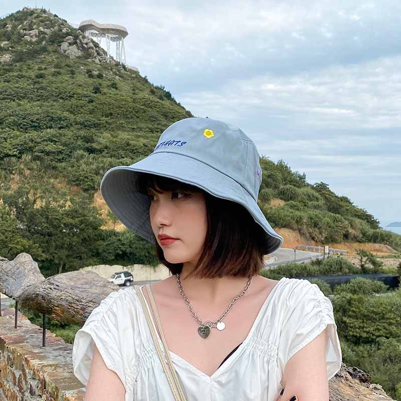 สุทธิคนดังสีดำหมวกชาวประมงหญิงฤดูร้อนเกาหลีสบาย ๆ ป่าญี่ปุ่นกันแดดหมวกผู้ชายอ่างหมวกน้ำ