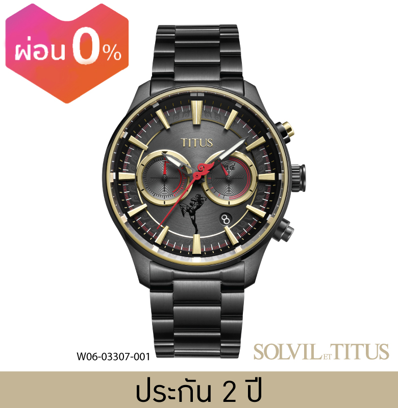 Solvil et Titus (โซวิล เอ ติตัส) นาฬิกาผู้ชาย “มวยไทย” (Muay Thai) คอลเลกชัน Saber 5 เข็ม ระบบควอตซ์ สายสเตนเลสสตีล/ไนลอน (W06-03307) ราคา 6,585 บาท*ส่งฟรี