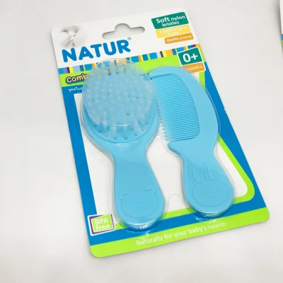 NATUR Baby Silky Soft Hair Brush and Comb Set ( 1 Set x 2 pcs ) (1)