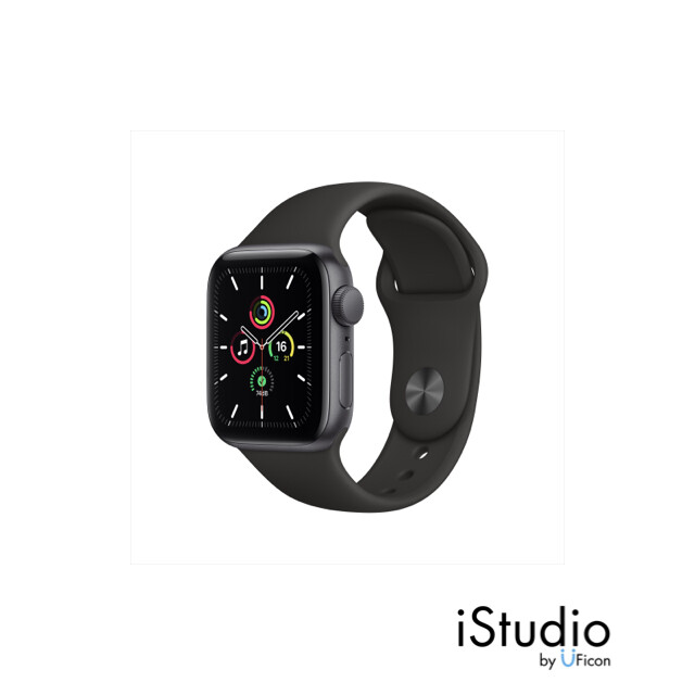 Apple Watch SE GPS, Aluminium Case with Sport Band [iStudio by UFicon]