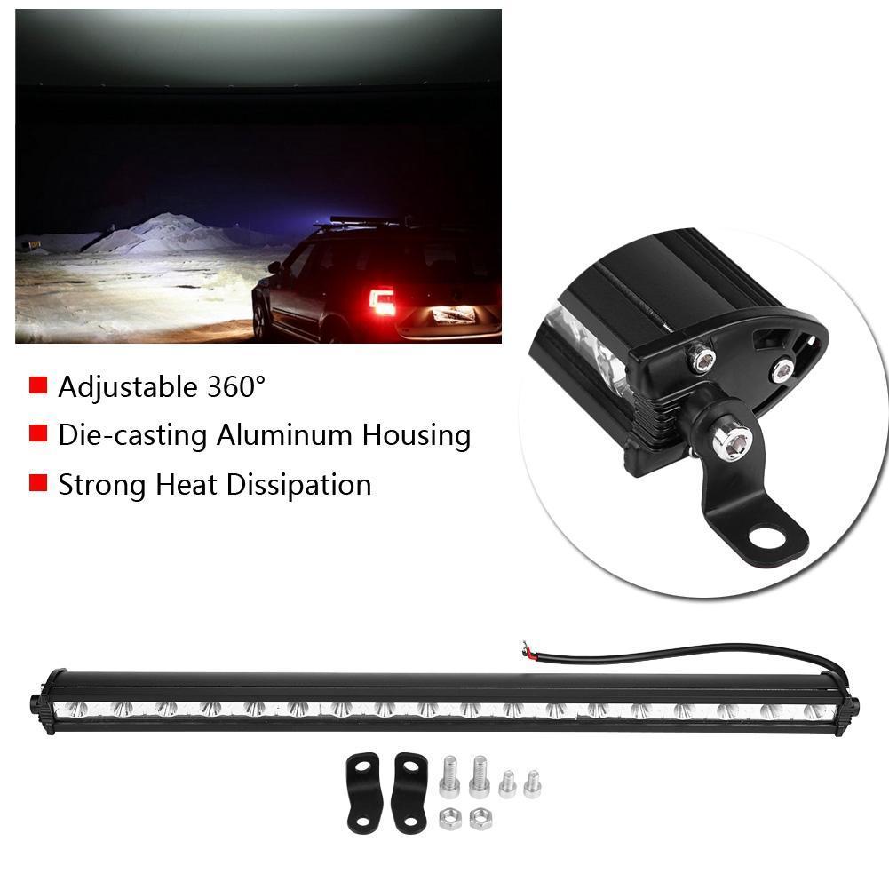 LED Light Bar ไฟรถยนต์ 54 W บาร์ยาว 19 นิ้ว ทรงตรง ไฟหน้ารถ ไฟท้าย สำหรับอะไหล่รถ อุปกรณ์รถยนต์ รถสิบล้อ รถบรรทุก รถ Jeep ATV เรือประมง เรือยอชท์ รถบรรทุก รถสิบล้อ เเสงพุ่งสว่างมาก งานพรีเมี่ยม เเสงขาว 12V-24V จำนวน 1 ชิ้น