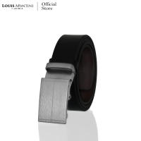 Louis Montini Automatic เข็มขัดหนังวัวแท้ หัวออโต้เมติค เข็มขัดหนังแท้ หนังเรียบ MGN369