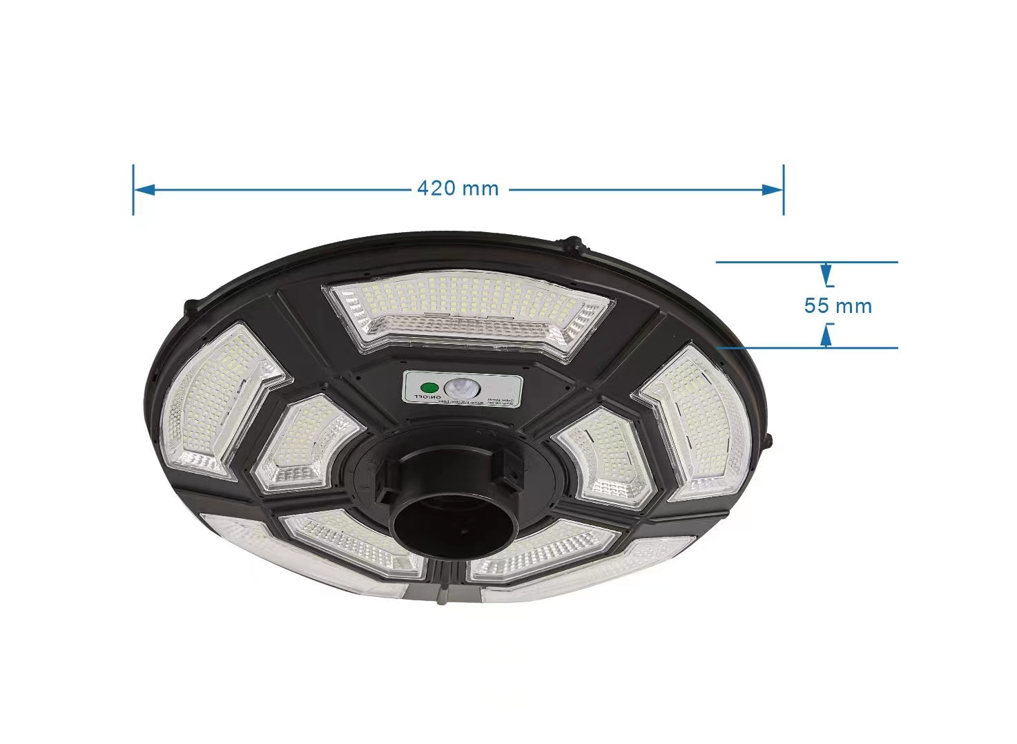 ของแท้ โปรแรง** UFO10000w ใหญ่สุด 55cmSolar Cell โคมไฟถนนโซล่าเซลล์ UFO Square Light ไฟถนนโซล่าเซลล์ แสงขาว วอม