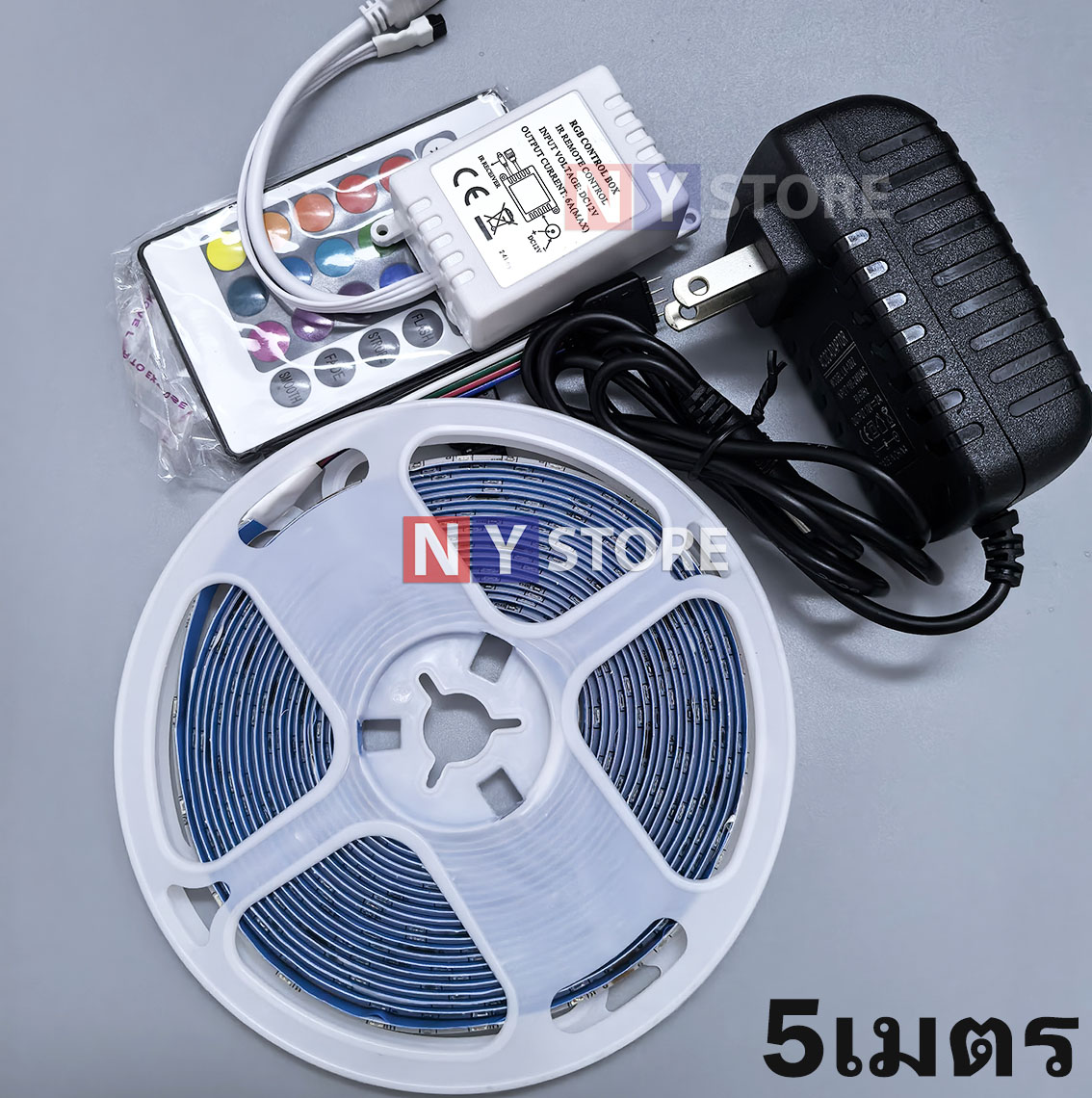 ไฟกระพริบ ไฟริบบิ้นกันน้ำRGB ไฟLED12V 3582 ริบบิ้นหุ้มซีลีโคน 60led ไฟเส้นไฟตกแต่งห้อง บาร์ ( ราคา รวม ไฟ5เมตร+คอนโทรล+adapter )