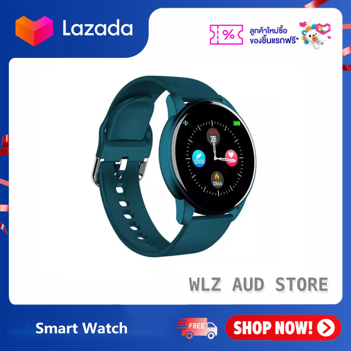 【Local merchants in Thailand, in stock】Garmin New ZL01 Women's Smart Watch Men's Smart Watch Android iOS Support Weather Forecast Heart Rate Monitor Watch Fitness Tracker