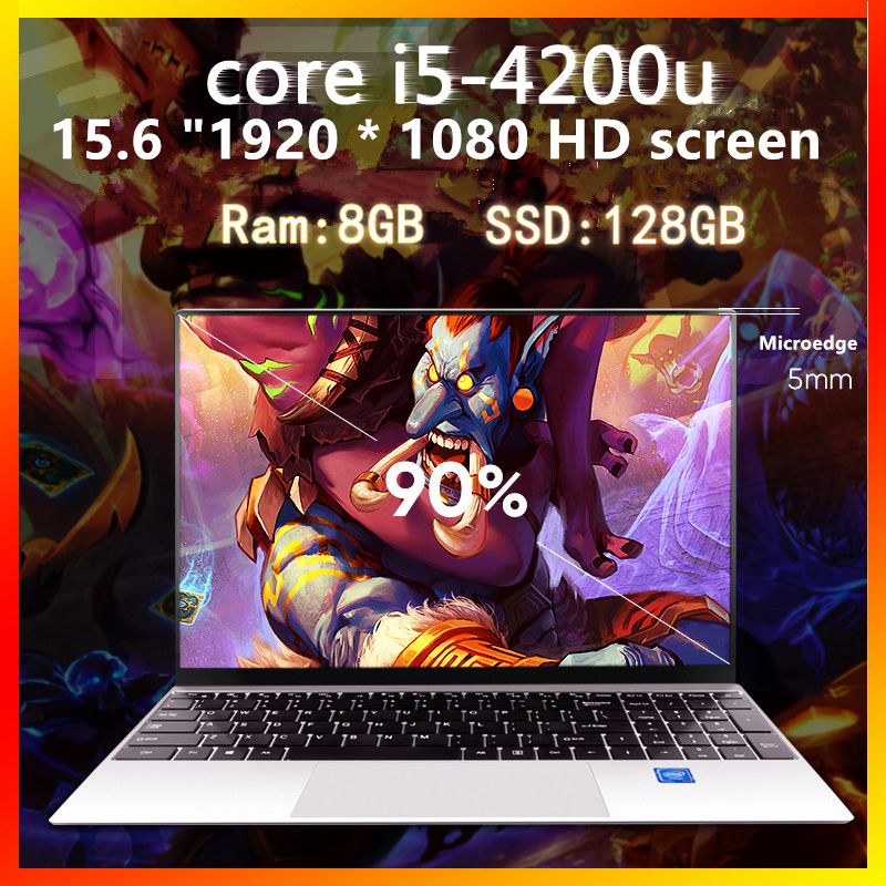 laptop computer notebook gaming  ASUS Notebook AST  แล็ปท็อป Core i5 รุ่นที่ 5, i5-4200U RAM8GB SSD128GB w10 แล็ปท็อปความบันเทิงในสำนักงานรุ่นใหม่