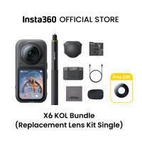 【New Launch】Insta360 X6 - 8K 360 Camera with 1/1.1 Sensors Action Camera Dual Custom Square 1/1.1″ Sensors Triple AI Chip Replaceable Lens 2.0 140 minutes 8K Video