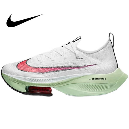 รองเท้าวิ่งมาราธอน Nike Air Zoom Alphafly NEXT% สีดำเขียวและขาว CI9925-400-100